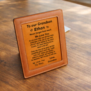 Personalized Leather Gift for Grandson